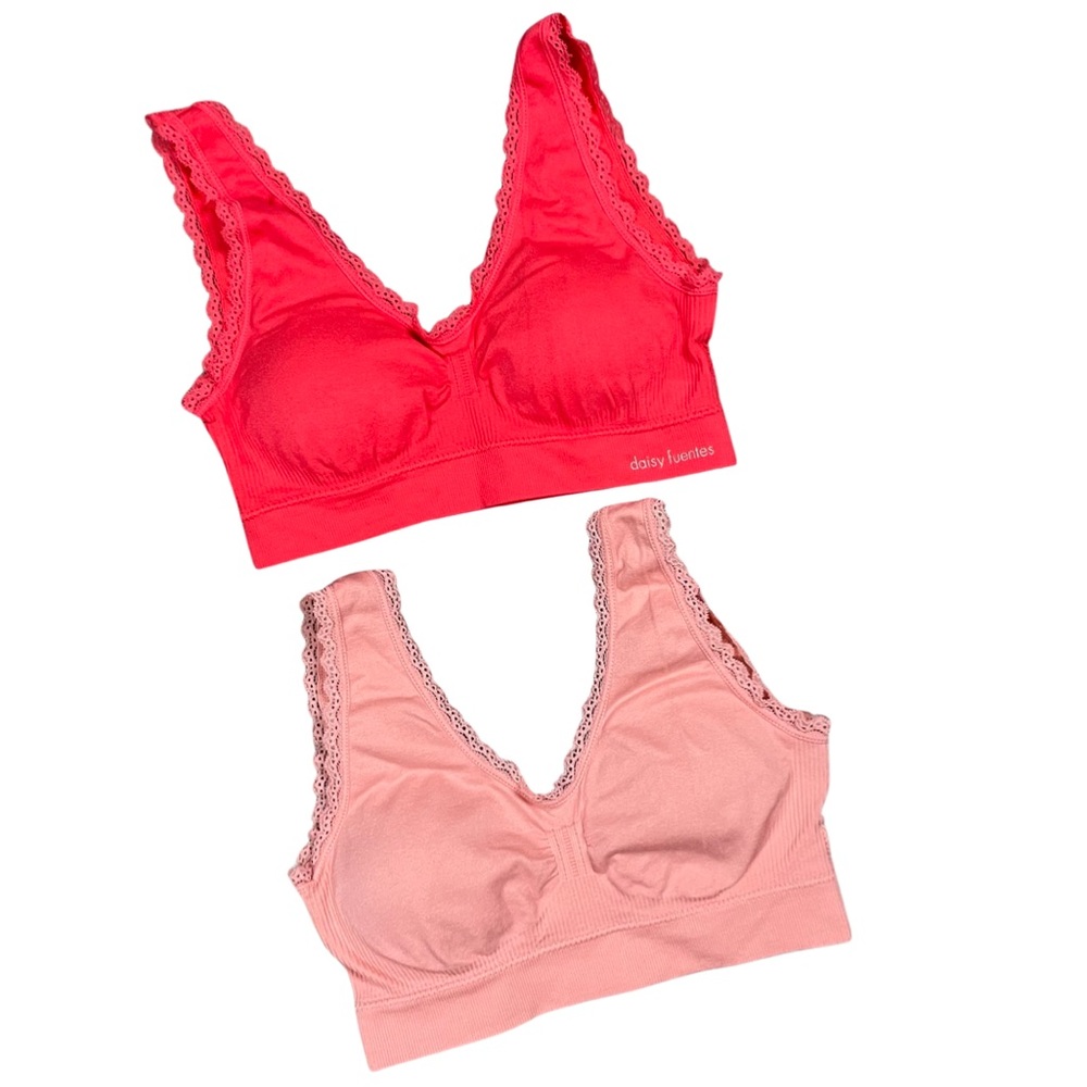 Lot Of 2 Daisy Fuentes Seamless Padded Bralettes Bras